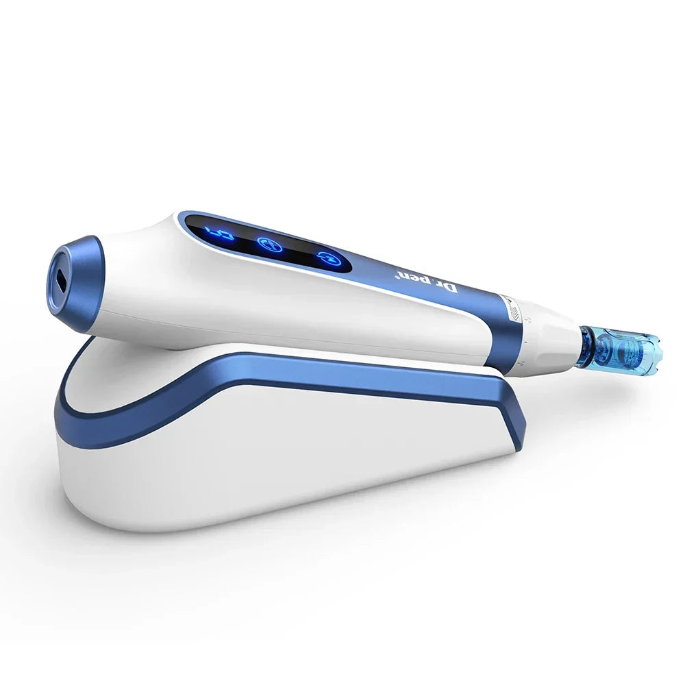 Thermabuild | Wireless Electric Microneedling Pen for Face and Body - Professional Skin Rejuvenation and Anti-Aging Device with LCD Display and 6 Speed Levels