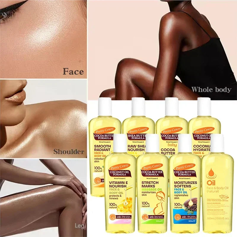 Thermabuild | Scar Repair and Anti-Wrinkle Body Oil for Women - Vitamin E and Collagen Skin Treatment - Brightening Facial Essential Oil for Glowing Skin - 300ml
