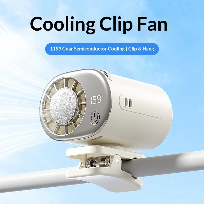 Thermabuild | Multifunctional Clip on Cooling Fan USB Rechargeable  Quiet Portable Fan for Outdoor Desktop Umbrella
