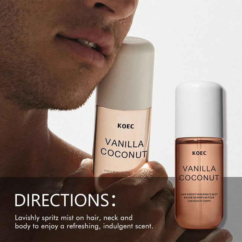 Thermabuild | Vanilla and Coconut Fragrance Mist Perfume for Women - Refreshing Moisturizing Body Spray with Triple Note Plant Extracts for Daily Use
