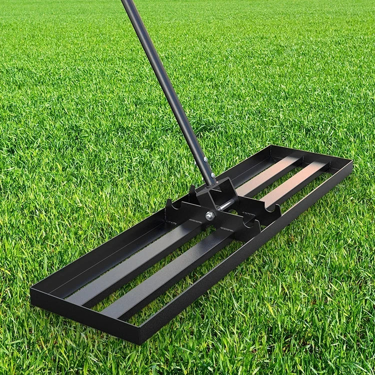 Thermabuild | Lawn Leveling Rake with Long Handle - High Strength Steel Soil Leveler for Yard Maintenance and Organic Fertilizer Sanding - Unisex