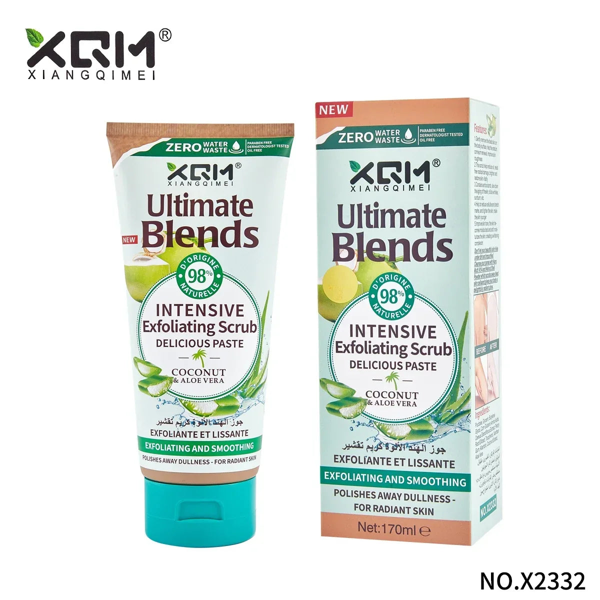 Thermabuild | Natural Coconut and Aloe Vera Body Scrub for Women - Deep Cleansing Exfoliating Face Polish to Fade Dark Spots and Nourish All Skin Types