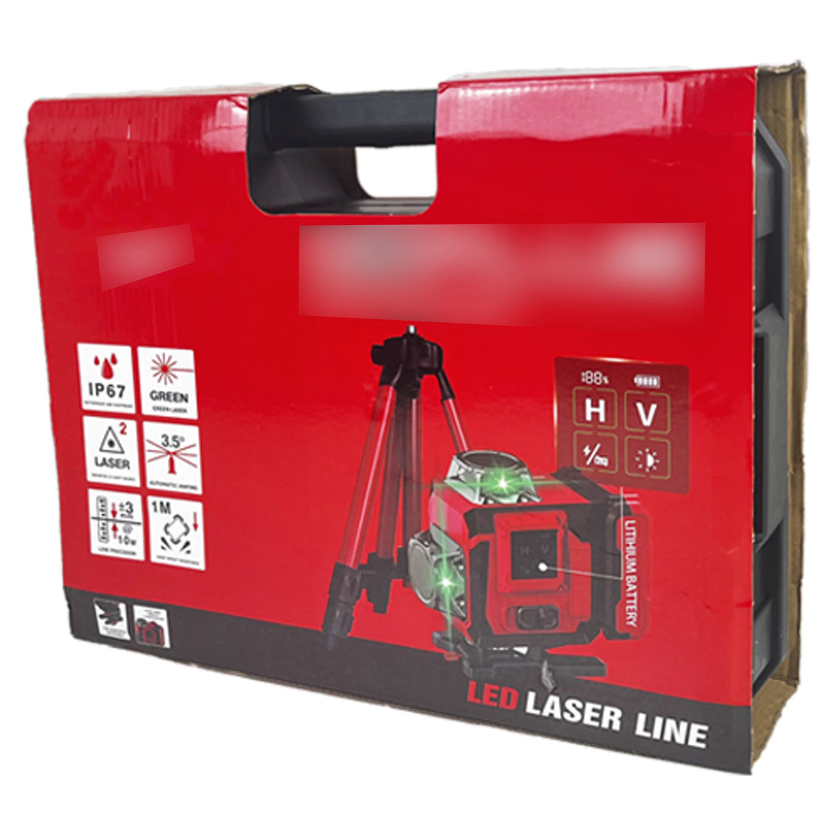 Thermabuild | 16 Line Green Laser Level Kit with Electronic Self-Leveling - Industrial Rechargeable Lithium Battery Power Tool with Remote Control - IP65