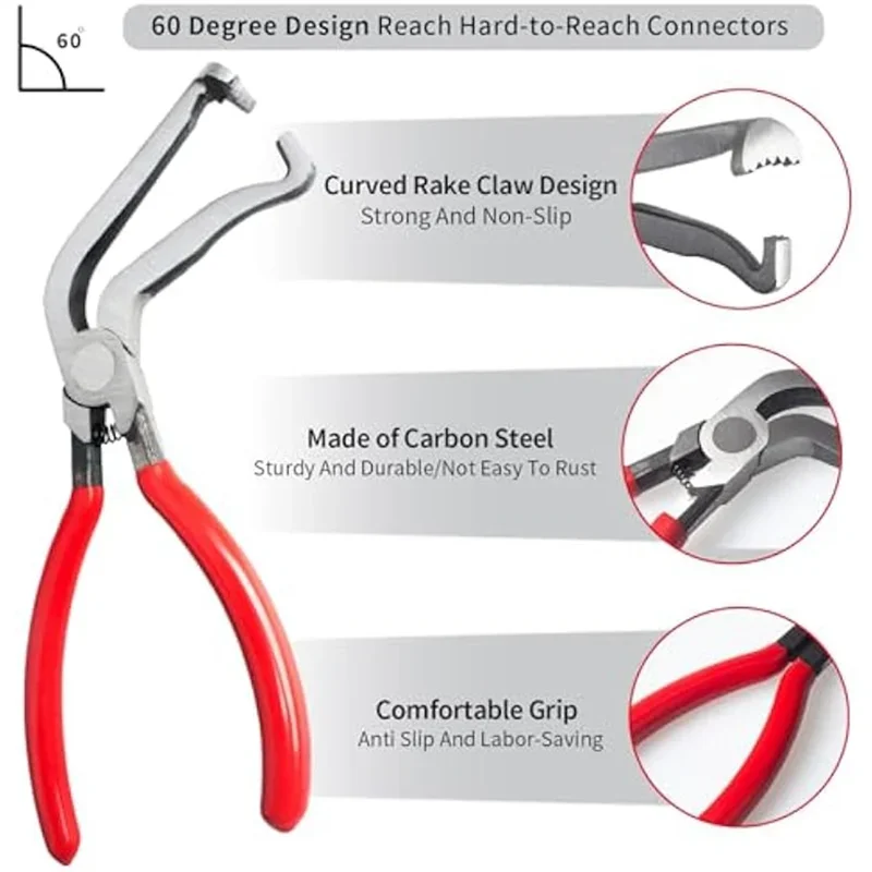 Thermabuild | 4-Piece Electrical Disconnect Pliers Set for Automotive Wiring and Car Body Dent Repair - Universal Fitment Heavy Duty Repair Tool Kit with Soft Case