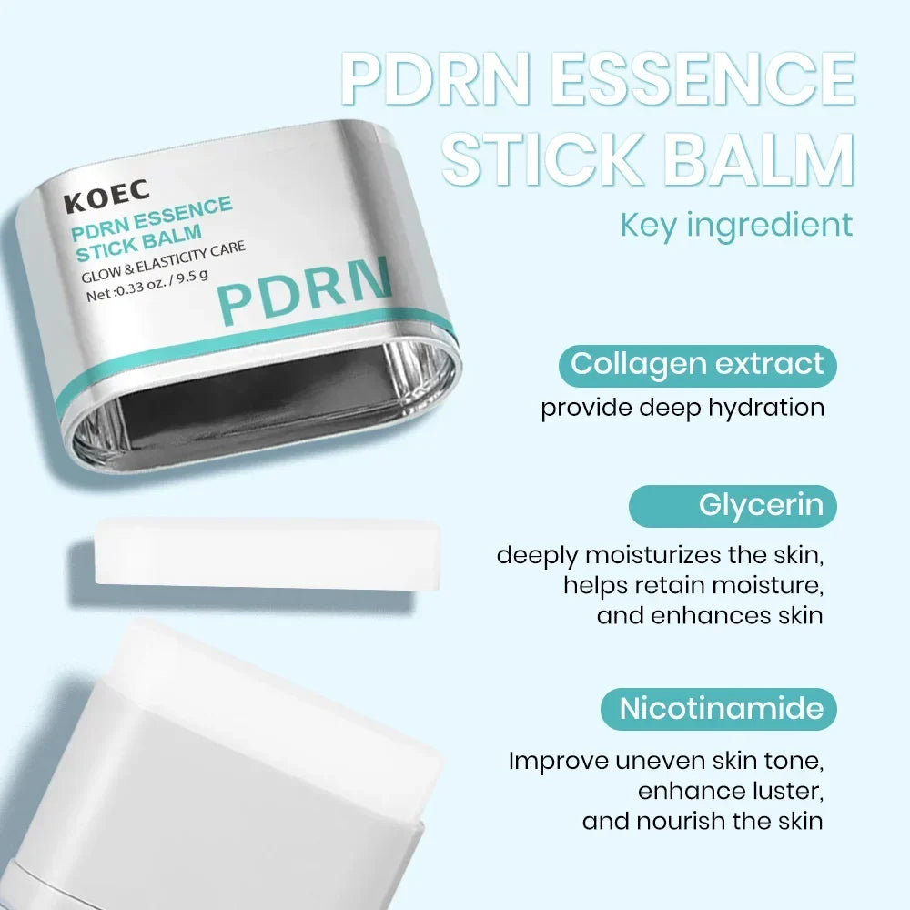 Thermabuild | PDRN Multi-Wrinkle Essence Stick Balm for Women - Collagen Eye and Neck Treatment - Hydrating Glow Face Balm and Makeup Base for Adults