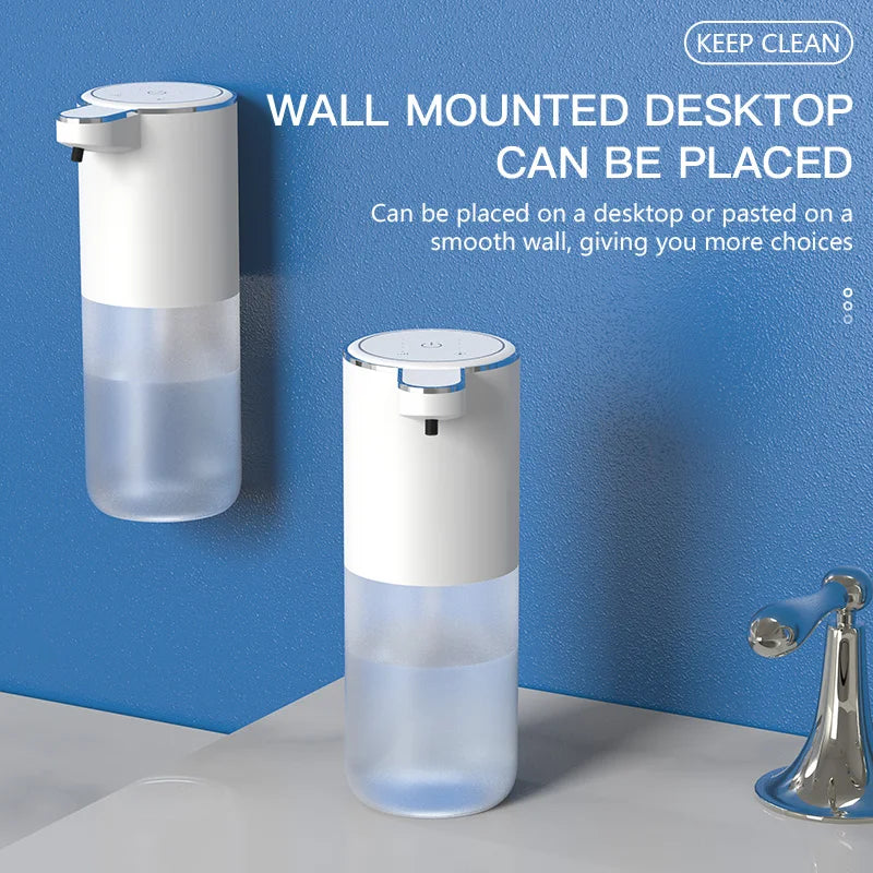 Thermabuild | Touchless Automatic Foam Soap Dispenser with 400ml Transparent Tank - Rechargeable Lithium Battery Powered Hands Free Pump for Household Use