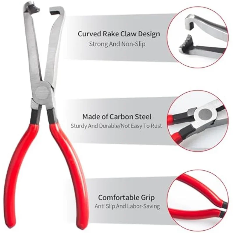 Thermabuild | 4-Piece Electrical Disconnect Pliers Set for Automotive Wiring and Car Body Dent Repair - Universal Fitment Heavy Duty Repair Tool Kit with Soft Case