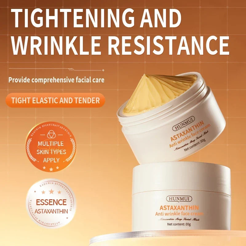 Thermabuild | Astaxanthin and Niacinamide Anti-Wrinkle Face Cream for Women - Rejuvenating Facial Serum Moisturizer for Improved Skin Texture and Tone - 80g