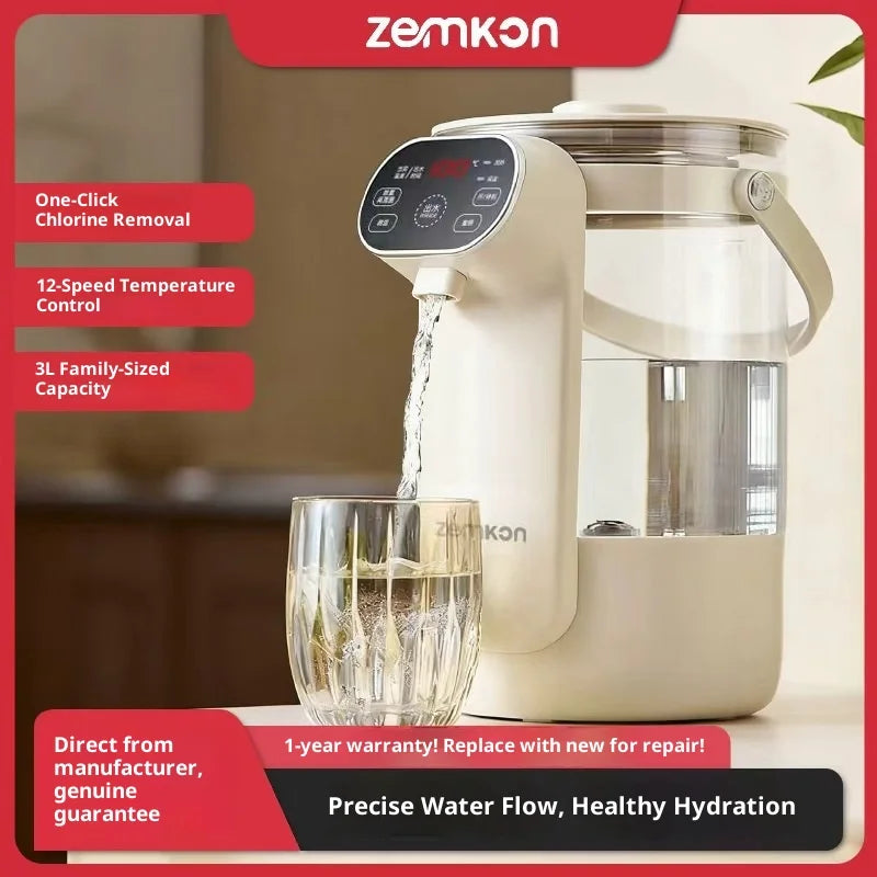 Thermabuild | Electric Glass Kettle with Digital Temperature Control and 3.0L Capacity - Automatic Shut-Off Hot Water Boiler with Stay-Warm Insulation