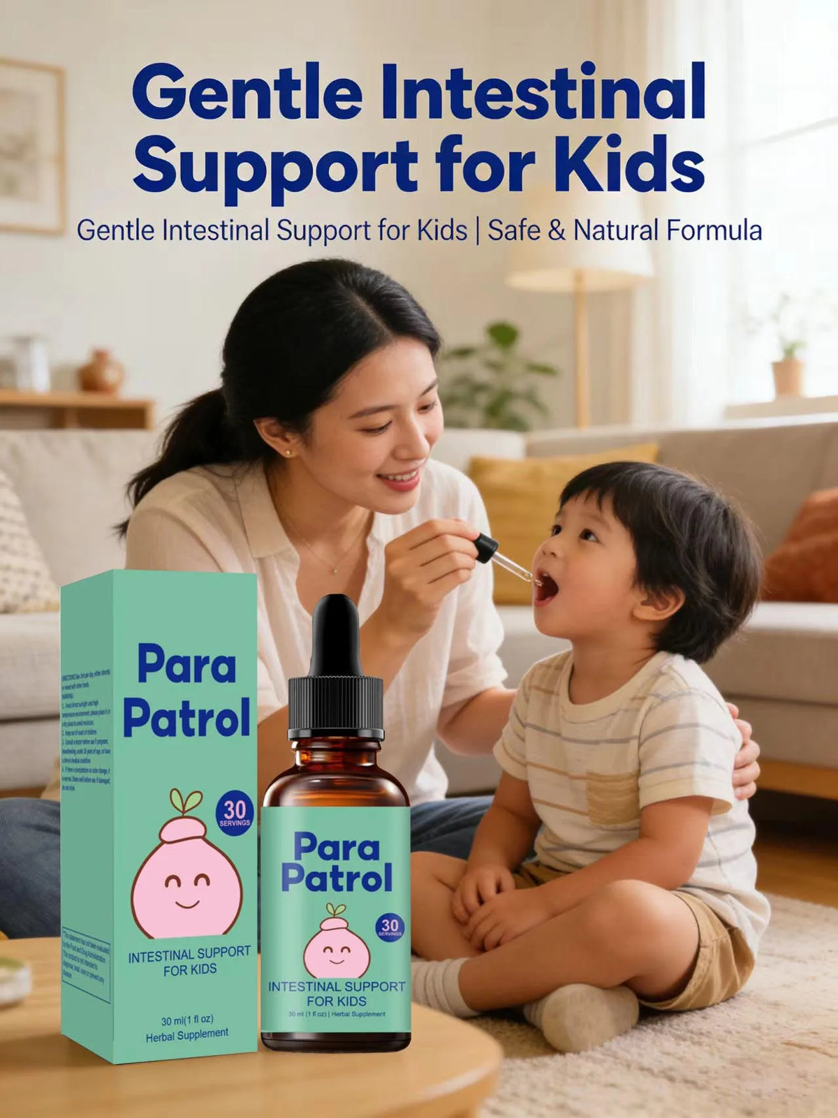 Thermabuild | Children's Digestive Support Liquid Drops - Herbal Intestinal Health Supplement for Kids - Safe and Mild Formula for Healthy Digestion - 30ml
