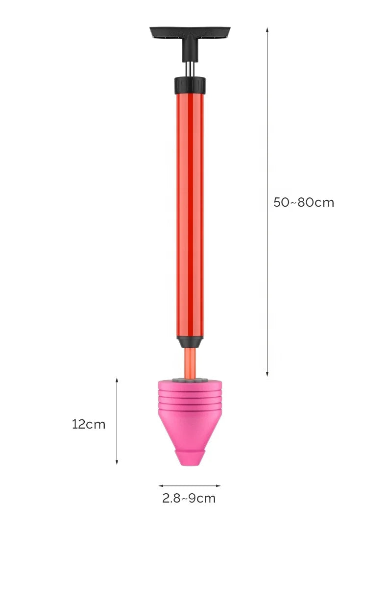 Thermabuild | High Pressure Air Plunger for Toilet and Drain Unclogging - Manual Heavy Duty Plastic Plumbing Tool for Bathroom Sewer and Sink Pipes