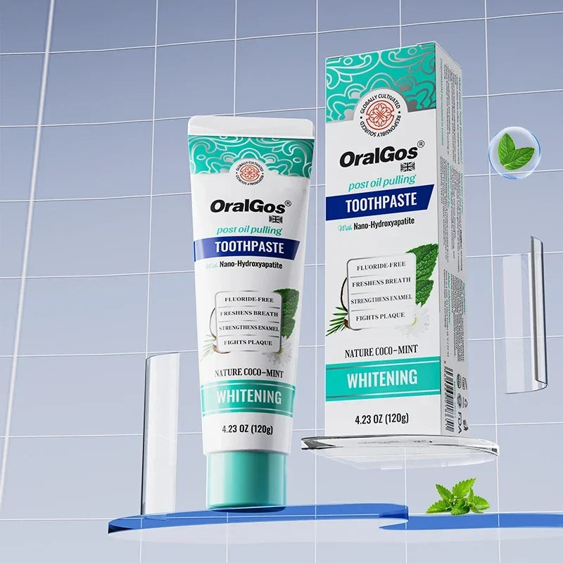 Thermabuild | Natural Hydroxyapatite Toothpaste for Adults with Sensitive Teeth - Fluoride-Free Mint Flavor for Enamel Strengthening and Teeth Whitening