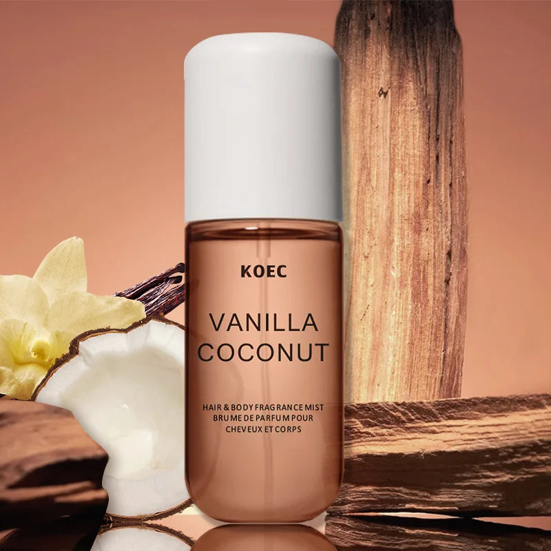 Thermabuild | Vanilla and Coconut Fragrance Mist Perfume for Women - Refreshing Moisturizing Body Spray with Triple Note Plant Extracts for Daily Use