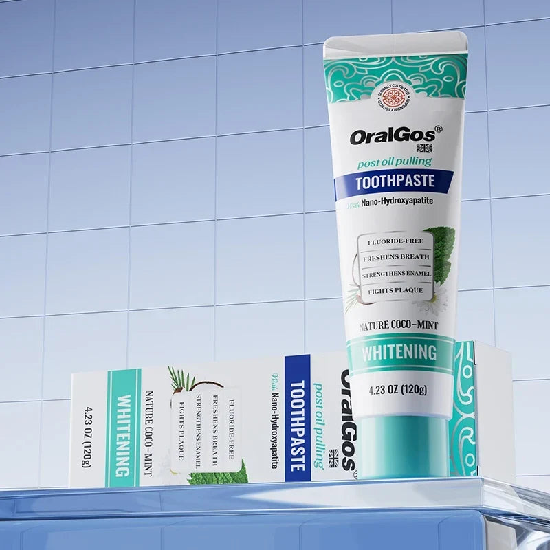 Thermabuild | Natural Hydroxyapatite Toothpaste for Adults with Sensitive Teeth - Fluoride-Free Mint Flavor for Enamel Strengthening and Teeth Whitening