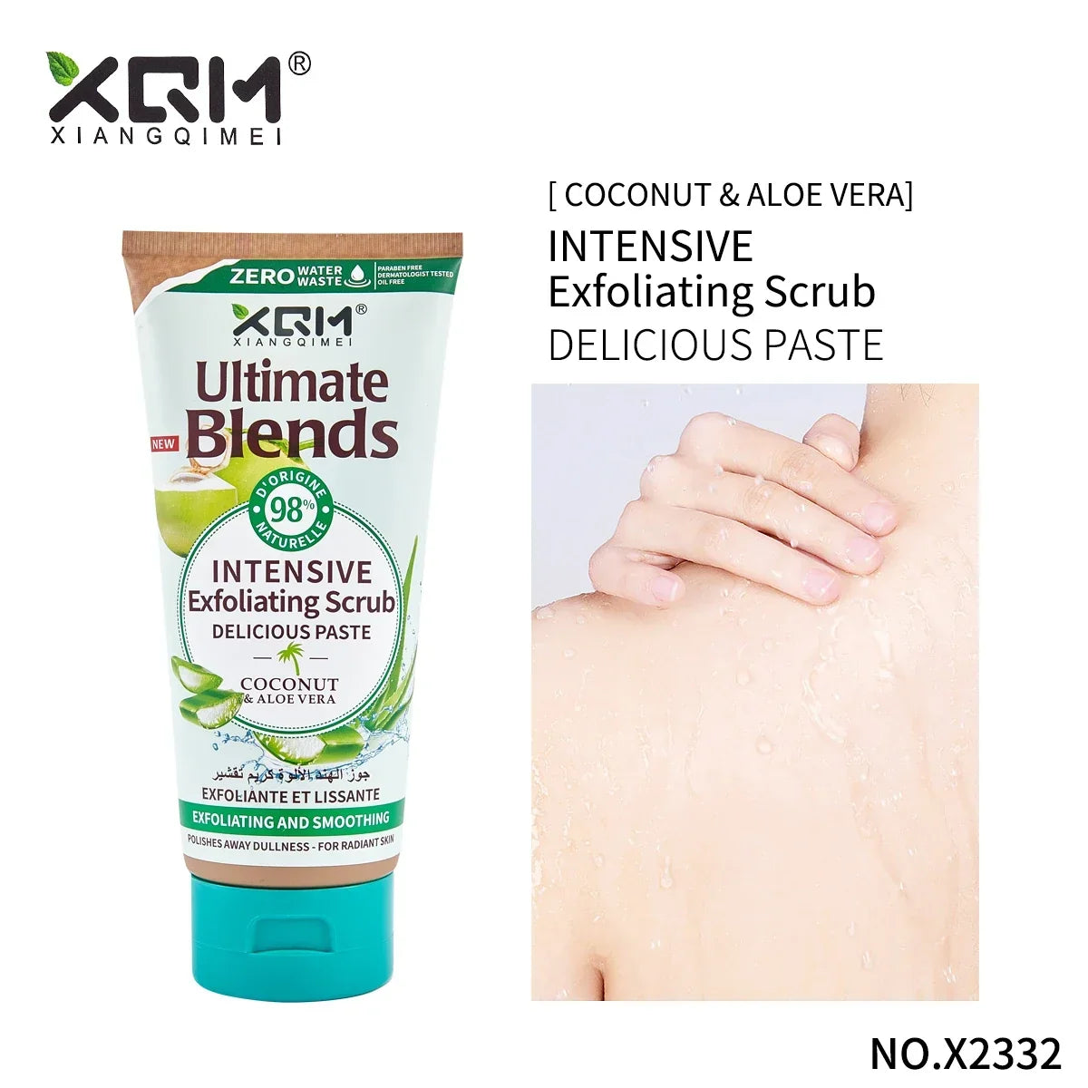 Thermabuild | Natural Coconut and Aloe Vera Body Scrub for Women - Deep Cleansing Exfoliating Face Polish to Fade Dark Spots and Nourish All Skin Types