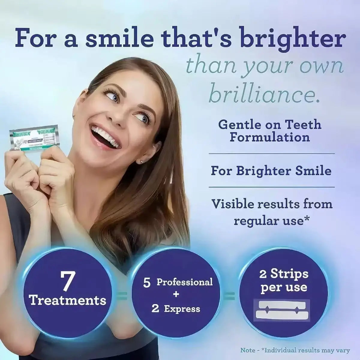 Thermabuild | Professional Teeth Whitening Strips with Coconut Oil for Adults - Mint Flavor Non-Slip Dry Strip Technology - 14 Strips for 7 Daily Treatments