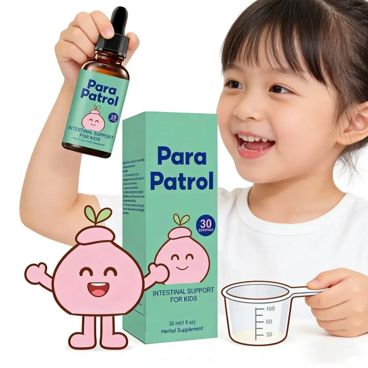 Thermabuild | Children's Digestive Support Liquid Drops - Herbal Intestinal Health Supplement for Kids - Safe and Mild Formula for Healthy Digestion - 30ml