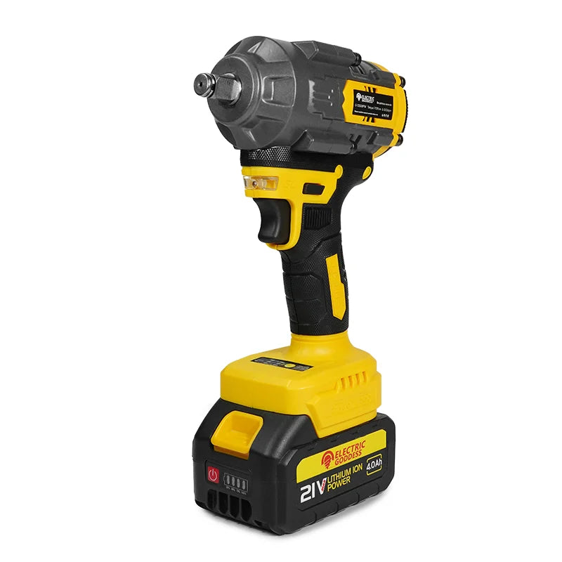 Thermabuild | Industrial Brushless Electric Impact Wrench 1/2 Inch Drive - 700Nm High Torque 21V Cordless Power Tool with 3000RPM for Automotive