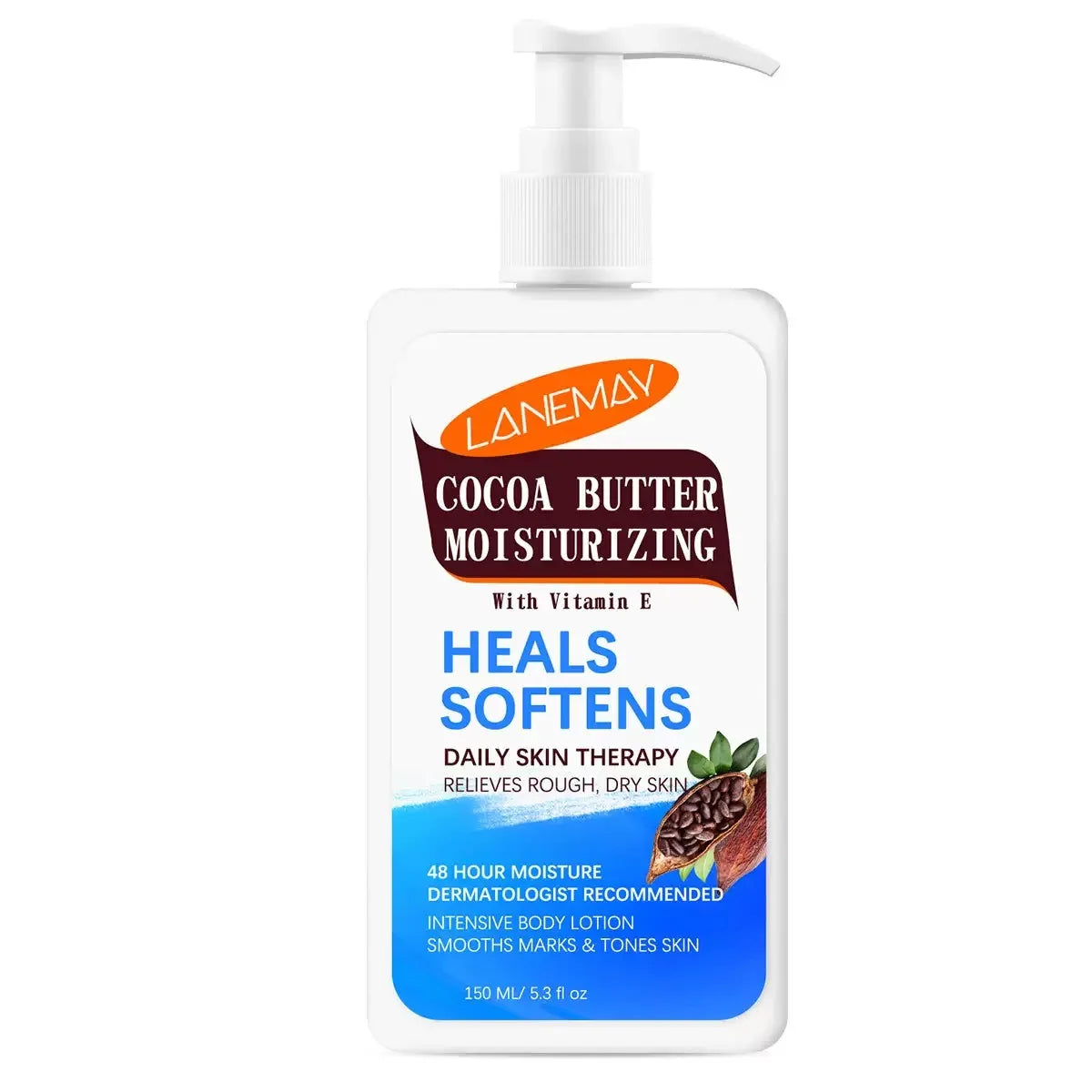 Thermabuild | Organic Cocoa Butter Body Lotion for Women - Nourishing Daily Moisturizer for All Skin Types - Smoothing and Brightening Skin Care Treatment