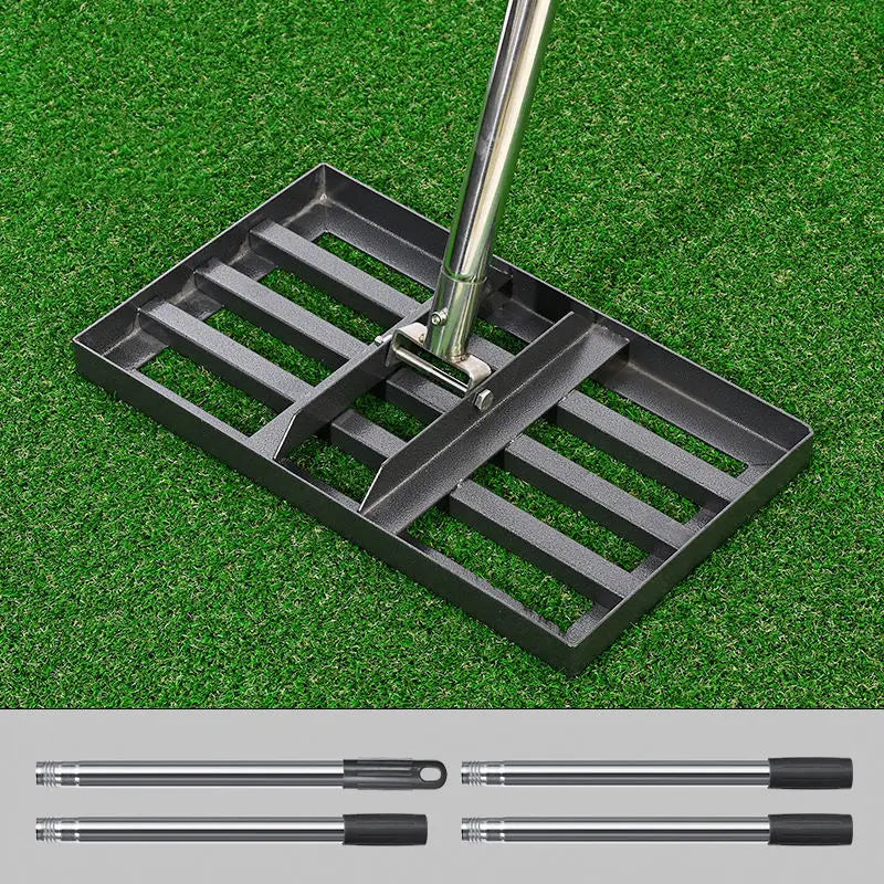 Thermabuild | Lawn Leveling Rake with Long Handle - High Strength Steel Soil Leveler for Yard Maintenance and Organic Fertilizer Sanding - Unisex