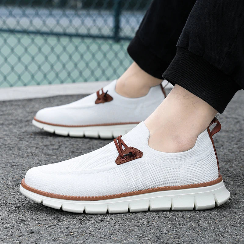 Thermabuild | Men's Breathable Mesh Sneakers - Lightweight Casual Walking Shoes for Men with Anti-Slip MD Sole and Textile Upper - Spring Autumn Comfort