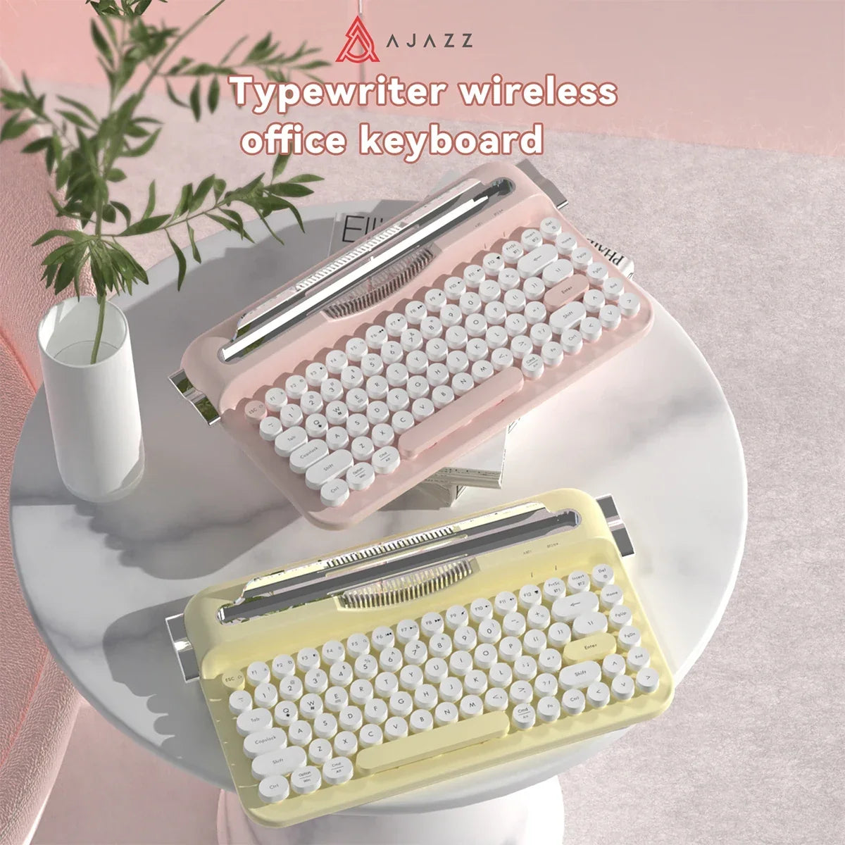 Thermabuild | Wireless Slim Membrane Keyboard - Quiet Low Profile 82 Key RGB Backlit Desktop Computer Peripheral for Office Laptop Typing and Gaming