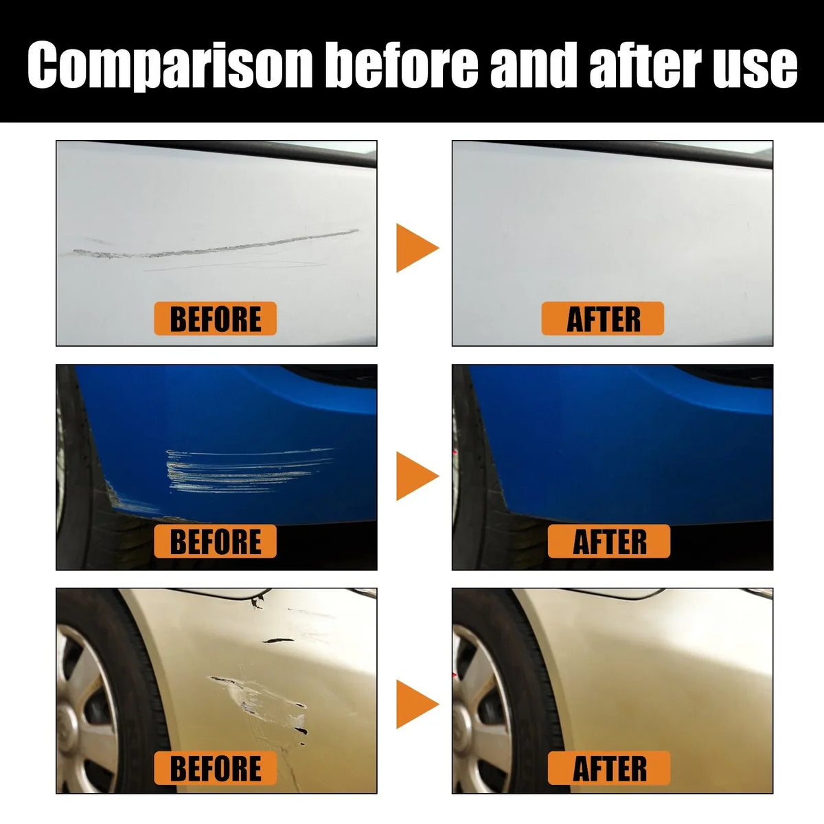 Thermabuild | Car Scratch Remover Wax and Paint Repair Kit with Sponge and Towel - Professional Polishing Compound for Scratches, Swirl Marks, and Scuffs