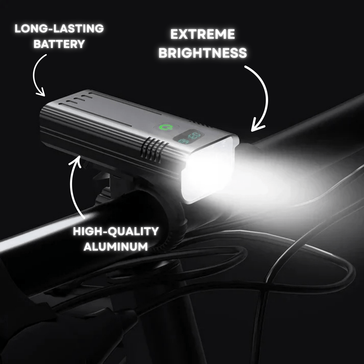 Thermabuild | 5000 Lumen Bike Light with 12 LEDs & USB-C Rechargeable Battery