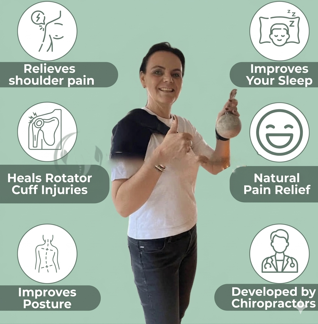 Thermabuild | Adjustable Compression Shoulder Brace for Pain Relief - Breathable Neoprene Support Sleeve for Rotator Cuff, Dislocation, and Joints
