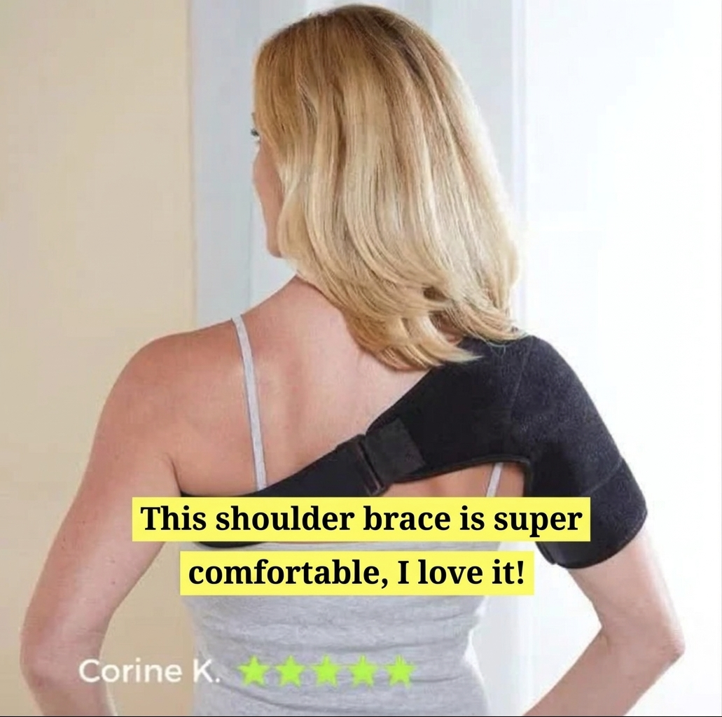 Thermabuild | Adjustable Compression Shoulder Brace for Pain Relief - Breathable Neoprene Support Sleeve for Rotator Cuff, Dislocation, and Joints