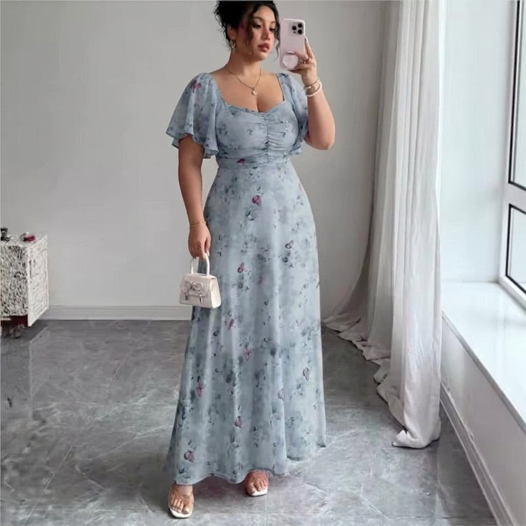 Thermabuild | Slim Dress with Ruffle Sleeves