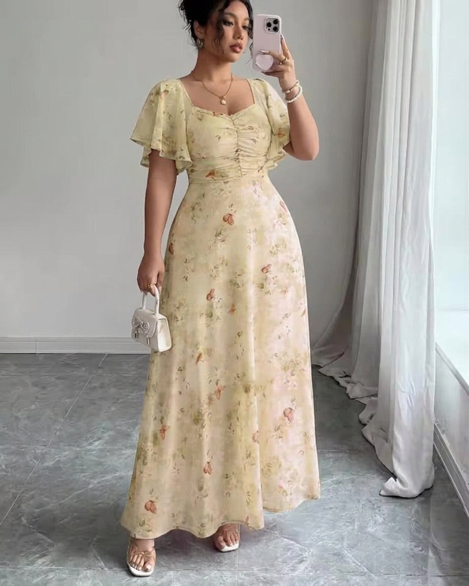 Thermabuild | Slim Dress with Ruffle Sleeves