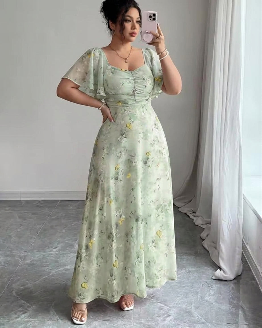 Thermabuild | Slim Dress with Ruffle Sleeves