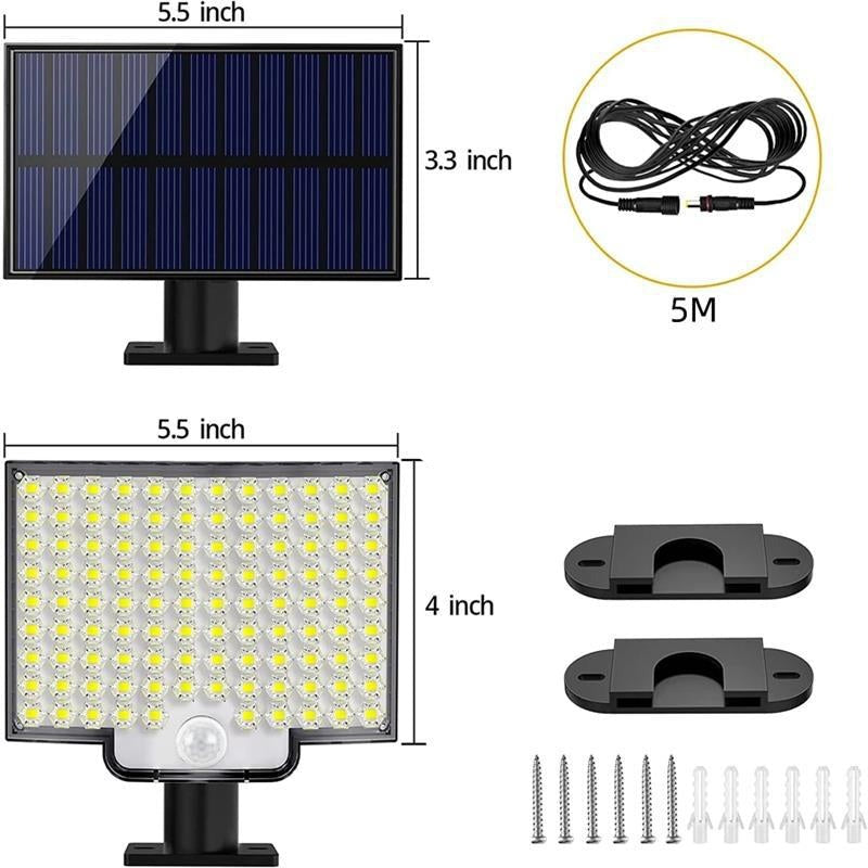 Thermabuild | 106 LED Solar Outdoor Light With Motion Sensor