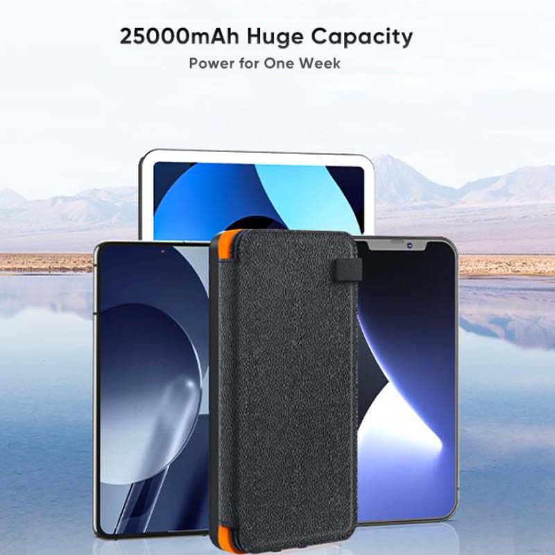 Thermabuild | 25000mAh high-performance solar power bank - quick charge
