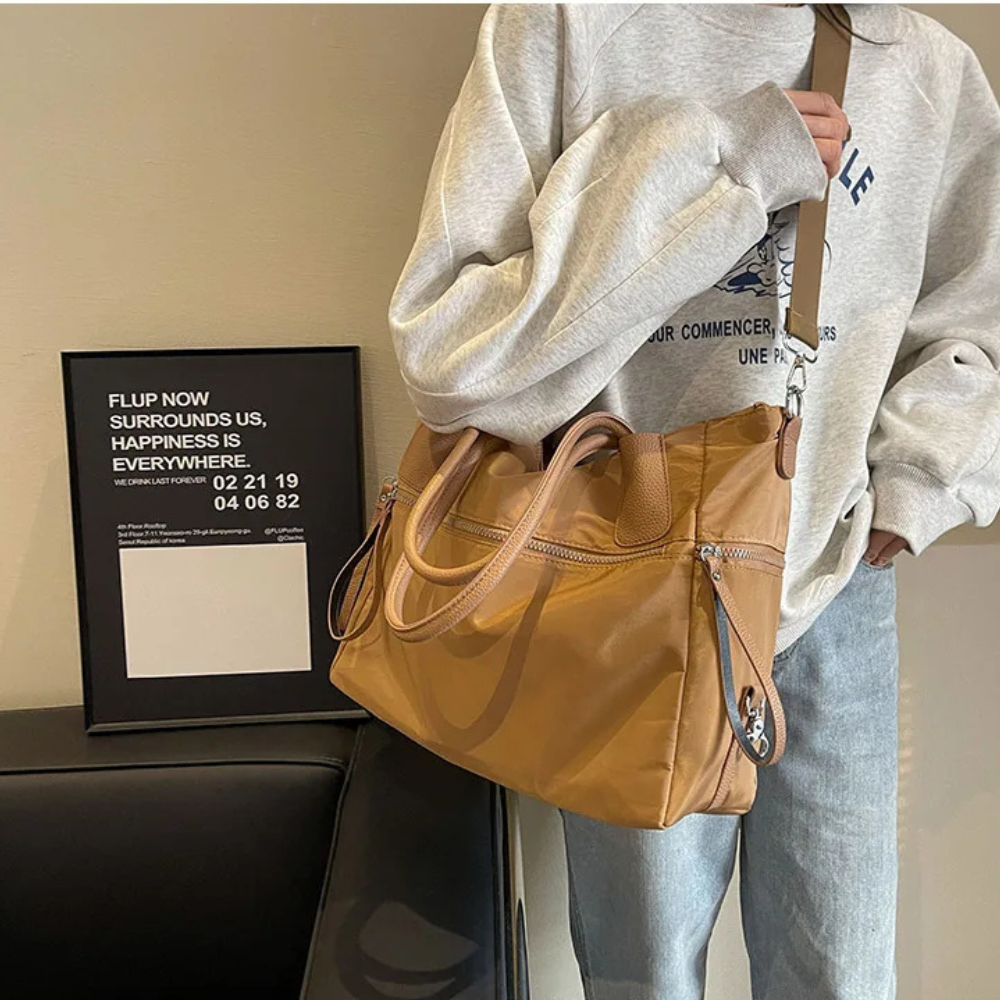 Thermabuild | Khaki Nylon Tote Bag for School