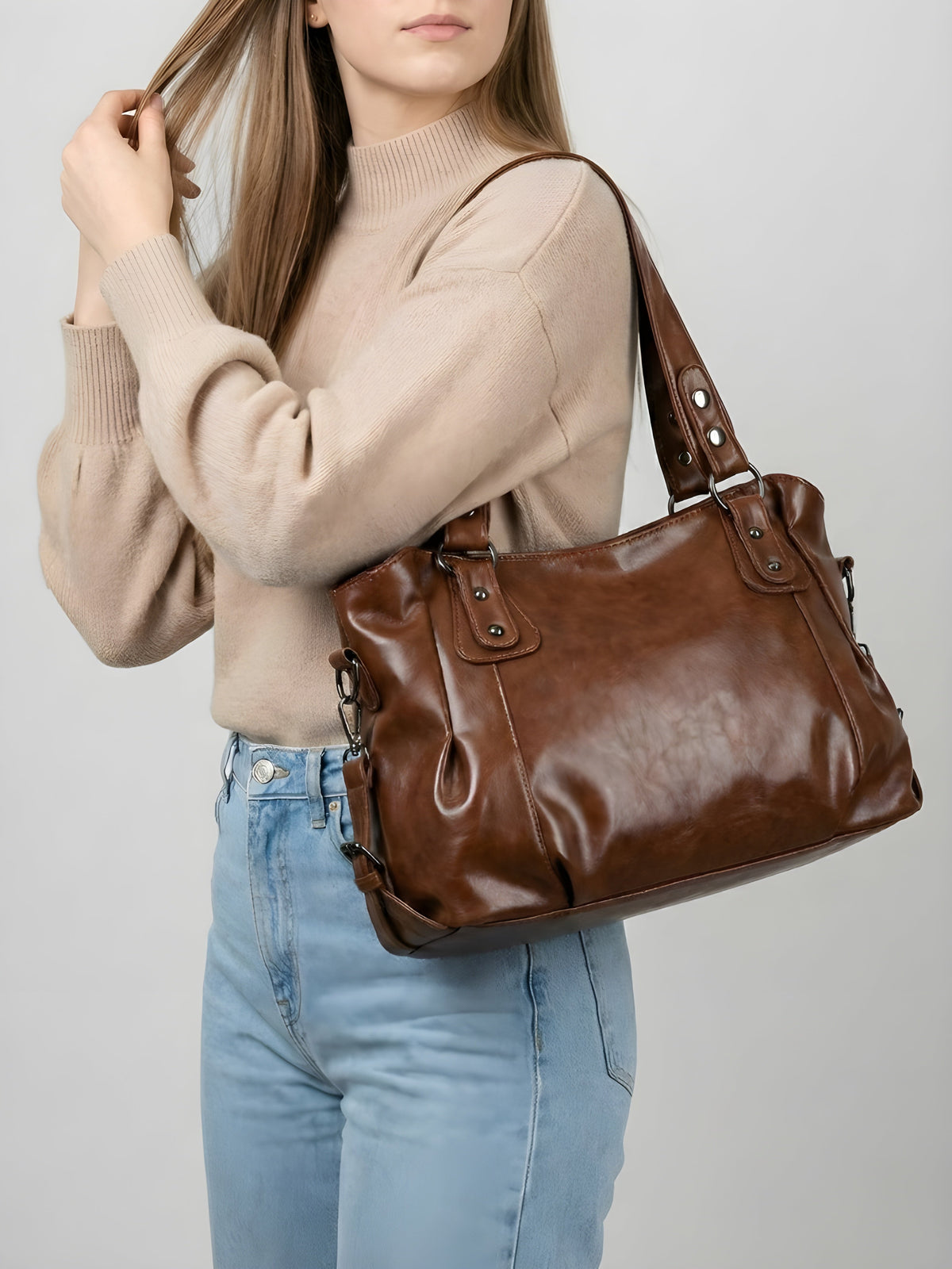 Thermabuild | Large brown handbag for school