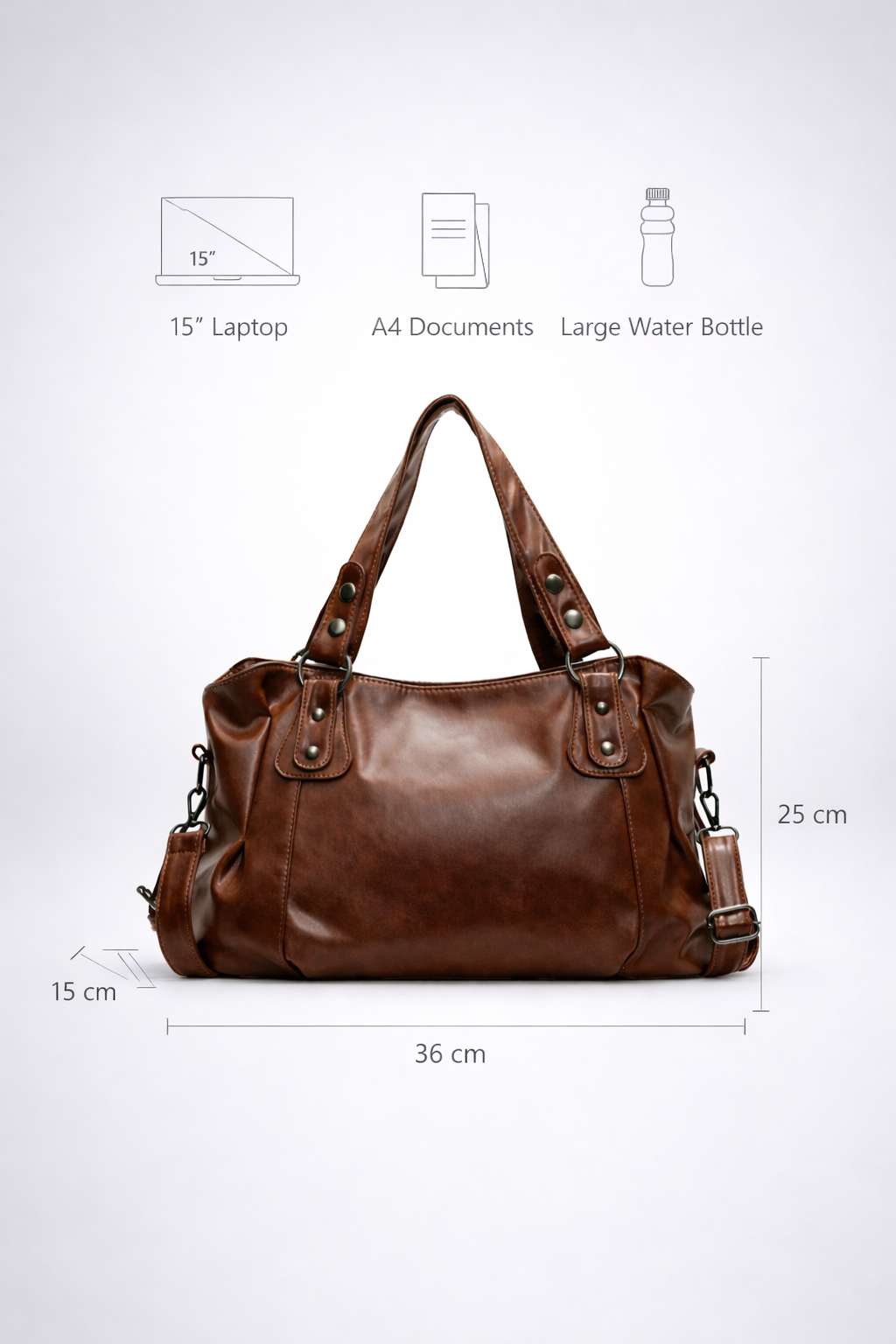 Thermabuild | Large brown handbag for school