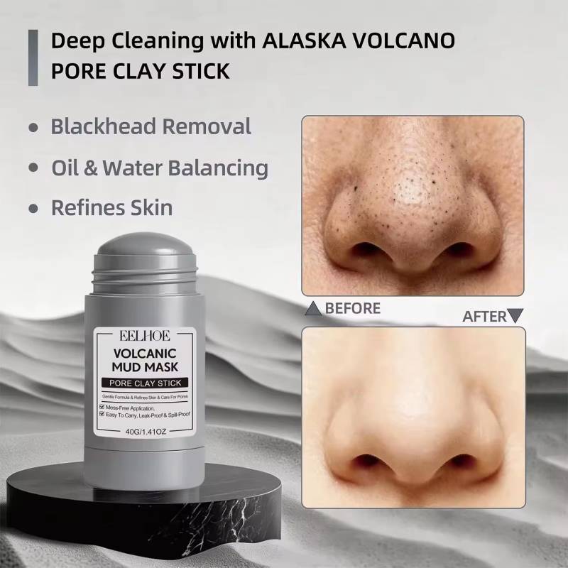Thermabuild | Clay Mask Stick for Deep Pore Cleansing – Kaolin Face Mask with Roller Ball Applicator
