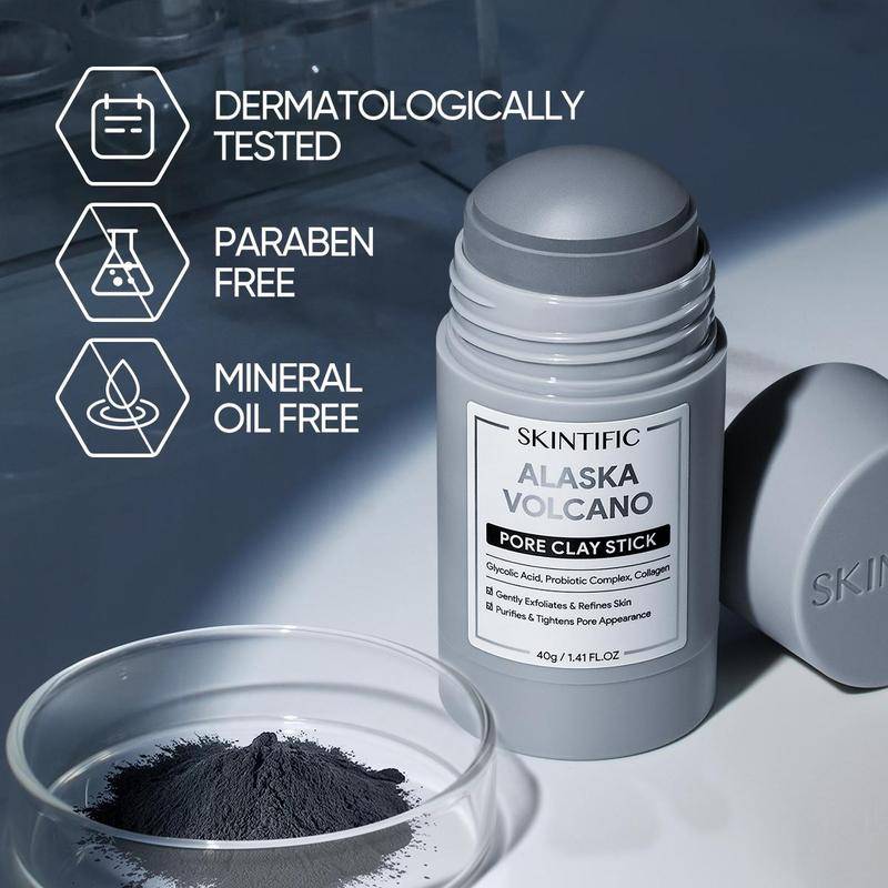 Thermabuild | Clay Mask Stick for Deep Pore Cleansing – Kaolin Face Mask with Roller Ball Applicator