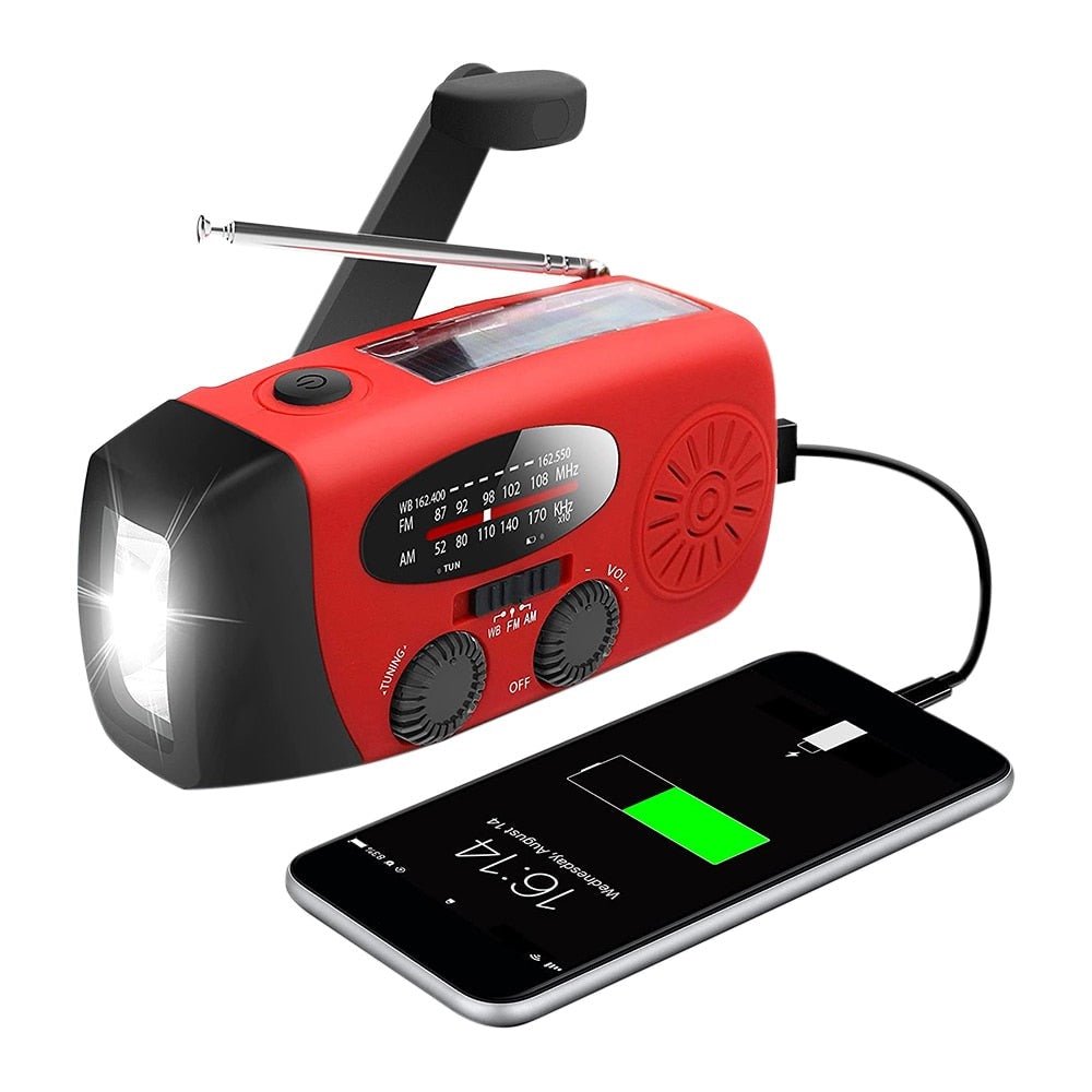 Thermabuild | All-in-One Emergency Radio with Solar Power and Power Bank