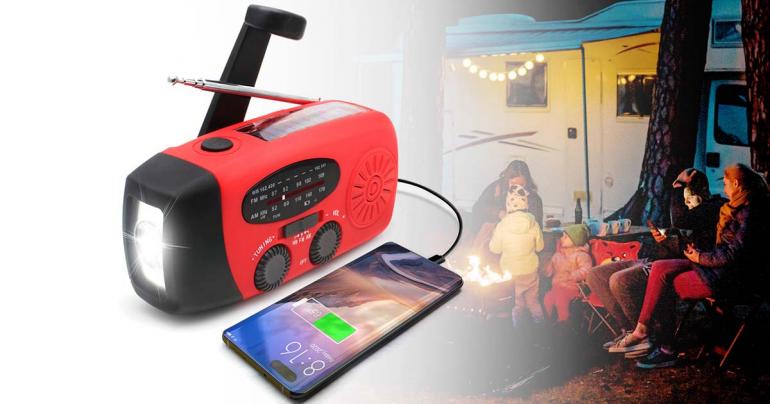 Thermabuild | All-in-One Emergency Radio with Solar Power and Power Bank