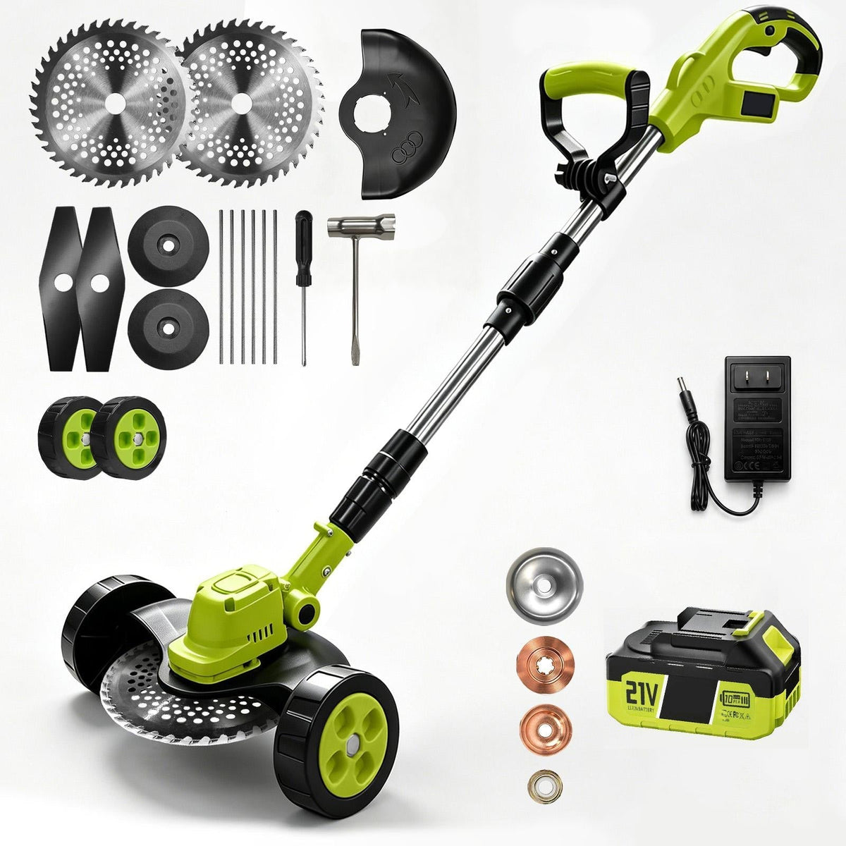 Thermabuild | 3-in-1 Cordless Lawn Mower & Edger with 2 Batteries