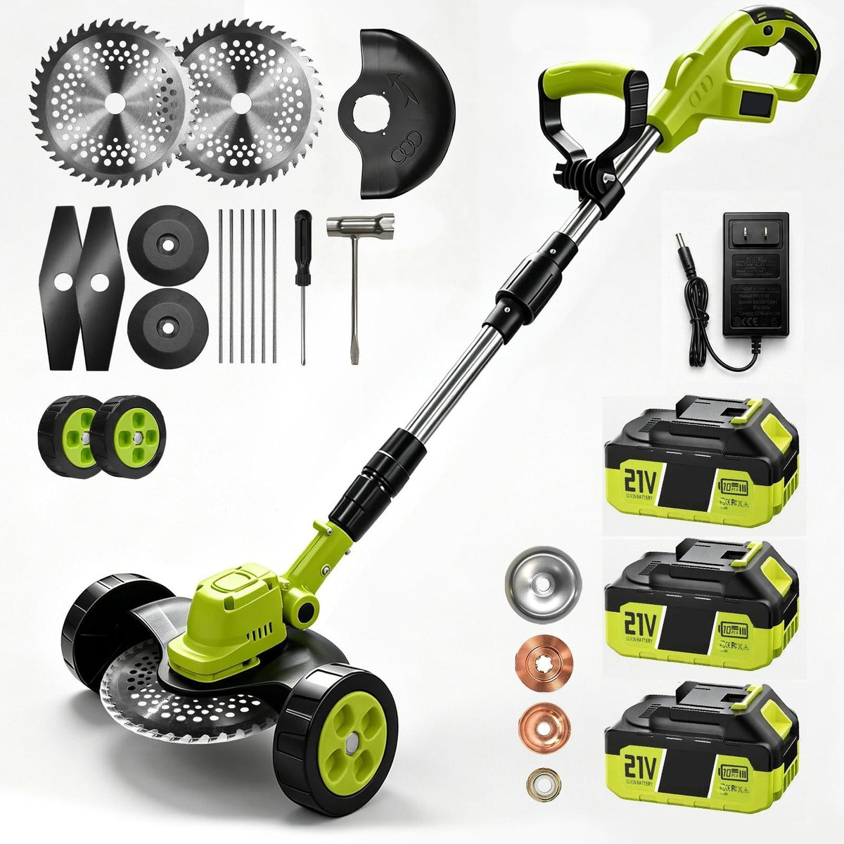 Thermabuild | 3-in-1 Cordless Lawn Mower & Edger with 2 Batteries