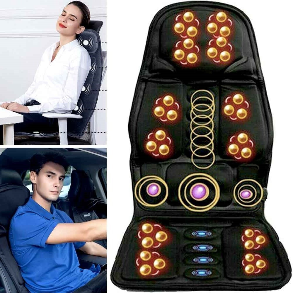Thermabuild | 8 Mode Massage Chair Pad With Heated Back Neck Cushion For Car & Home