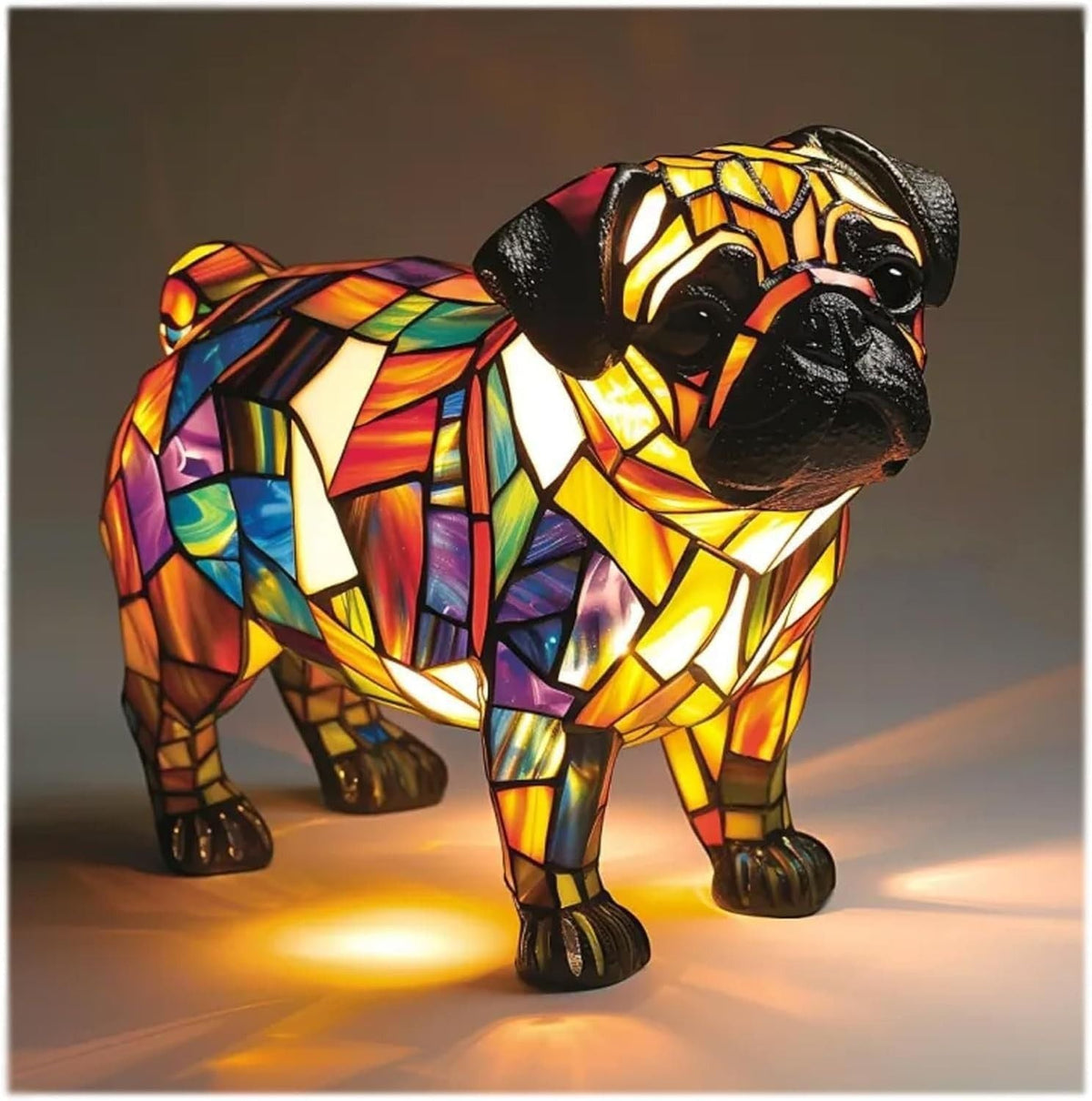 Thermabuild | Stained Glass Dog Lamp