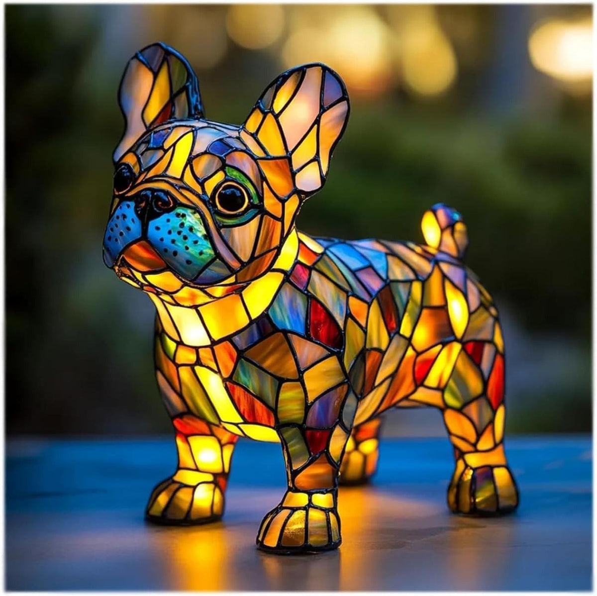 Thermabuild | Stained Glass Dog Lamp
