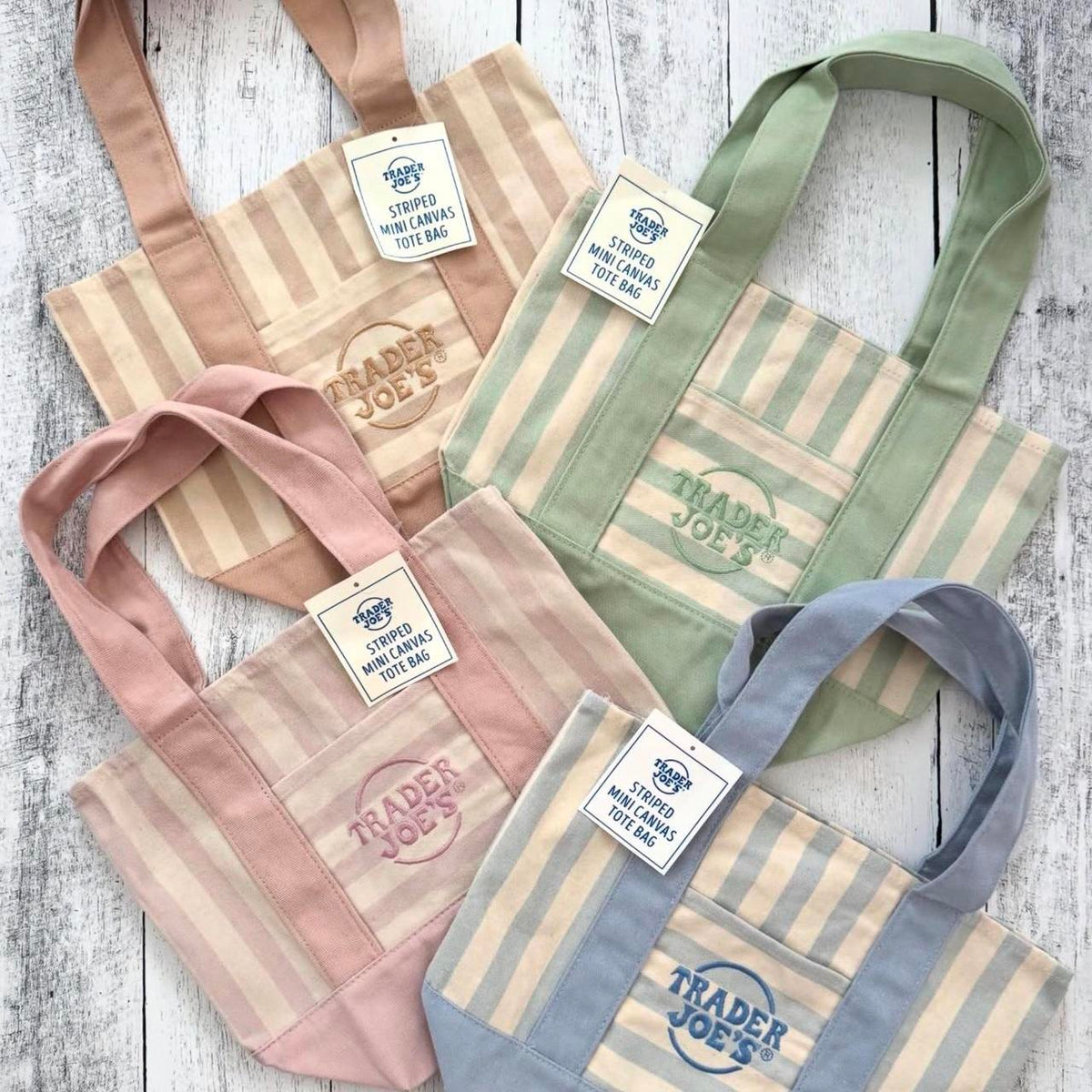 Thermabuild | Striped Canvas Mini Tote Set of 4