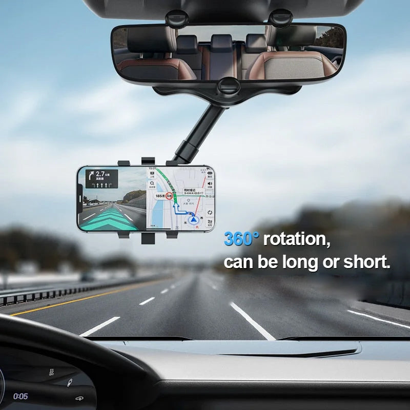 Thermabuild | 360° Rotating Multifunctional Car Mirror Phone Holder