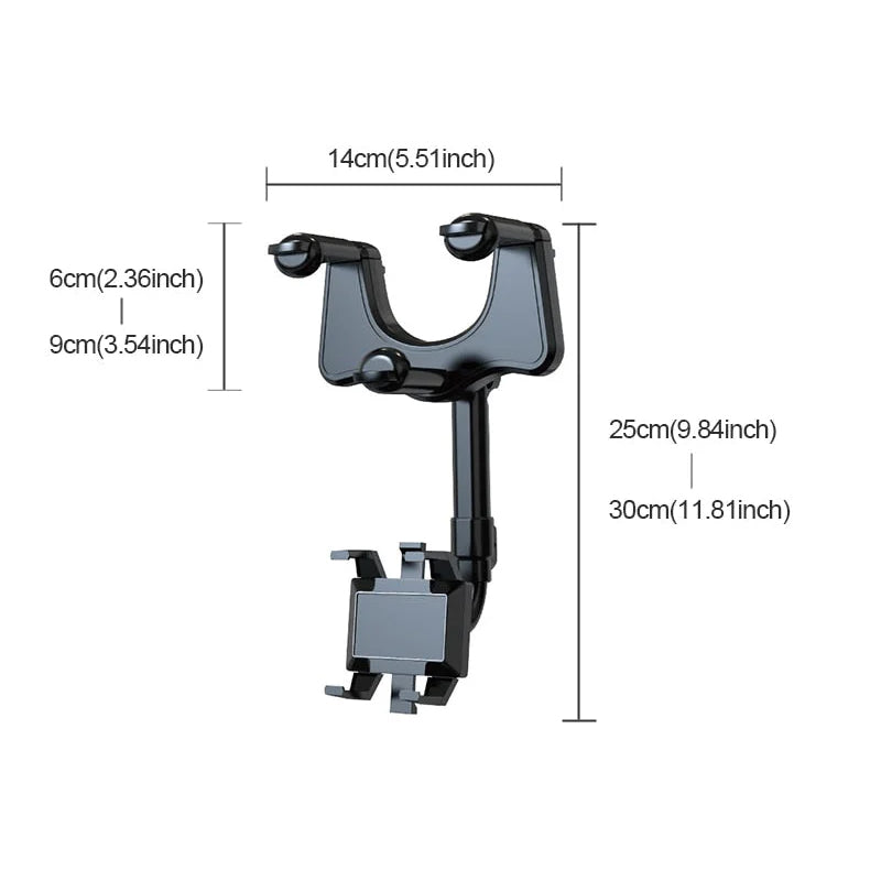 Thermabuild | 360° Rotating Multifunctional Car Mirror Phone Holder